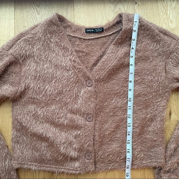 NEW SHEIN FUZZY DROP SHOULDER  CARDIGAN - S - Picture 14 of 16